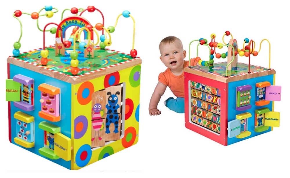 alex discover my busy town wooden activity cube