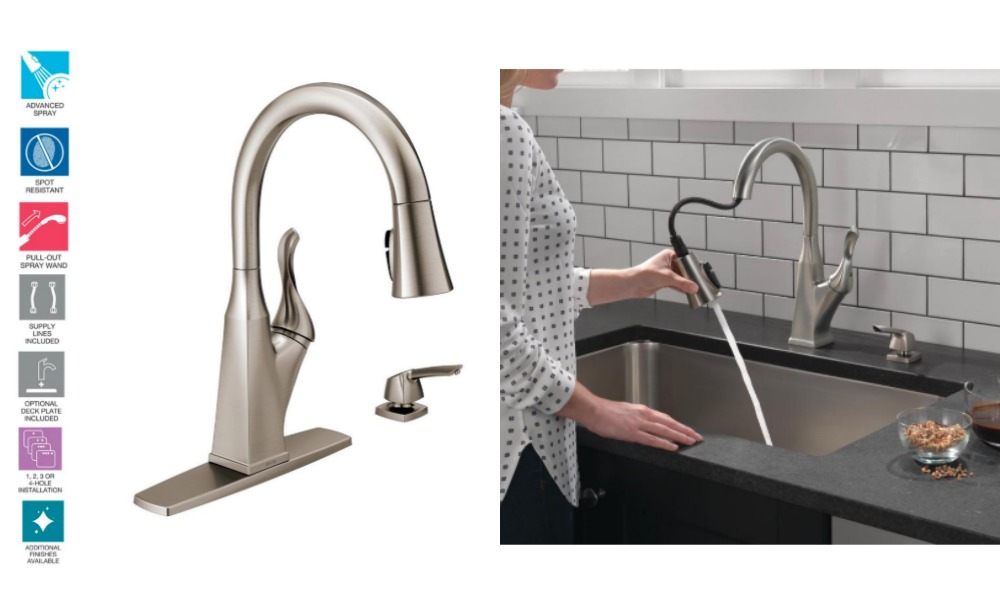 Delta Everly Single Handle Pull Down Sprayer Kitchen Faucet Only