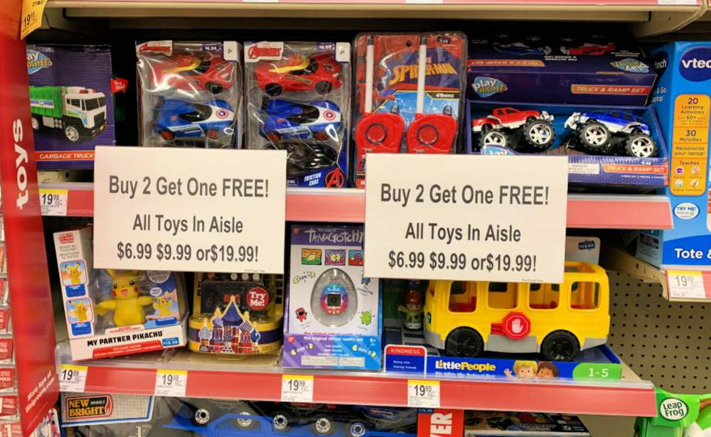 walgreens buy 2 get 1 free toys