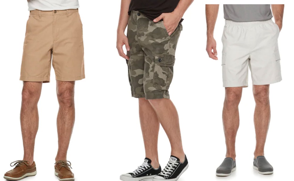 kohls mens long shorts