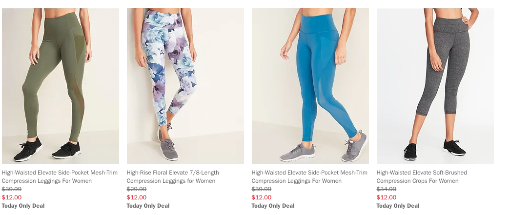Today Only! Old Navy Active Pants or Elevate Leggings just $12 (Reg. to  $39.99)