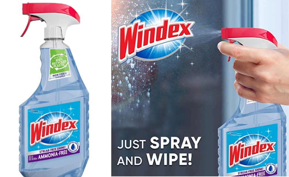 Stock Up! Windex Ammonia-Free Glass Cleaner Spray Bottle, Crystal