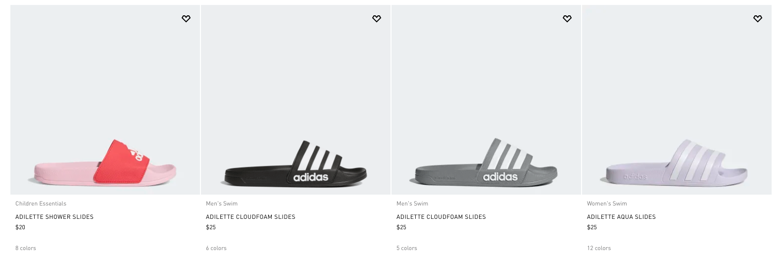 adidas slides 50 off