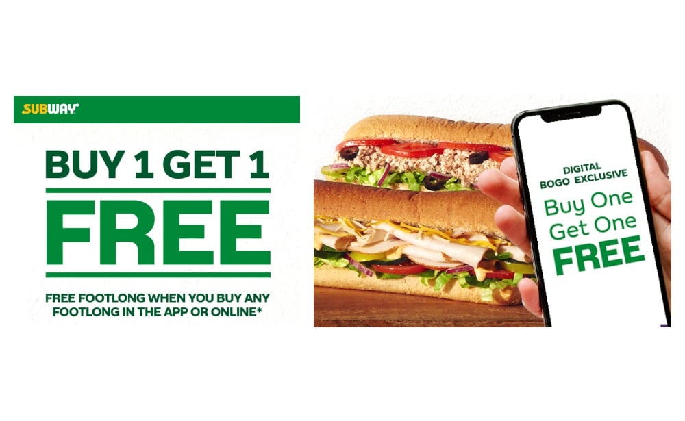 Subway: Buy One Get One FREE Footlong Sub! (Last Day!)