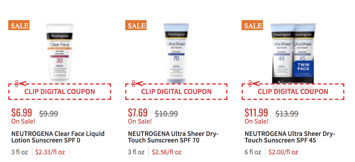 Neutrogena sun deals coupon