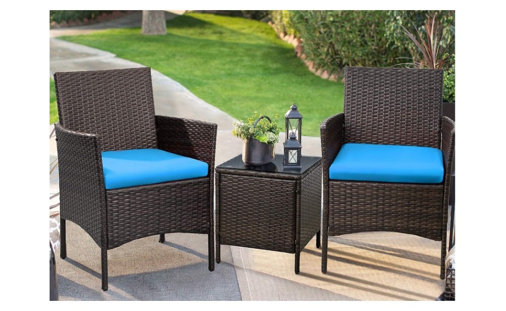 Walnew 3 Pcs Outdoor Patio Furniture Pe Rattan Wicker Set Only 126 65 Delivered Reg 215 99 At Walmart Living Rich With Coupons