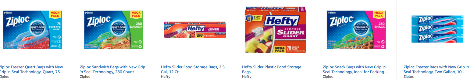 Hefty Slider Bags, Storage, Quart, Mega Pack - 78 bags