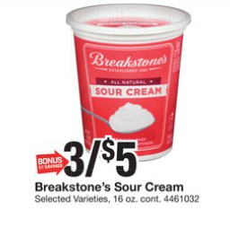 Breakstones Sour Cream As Low As 066 At Stop Shop Giant Rebate Living Rich With Coupons