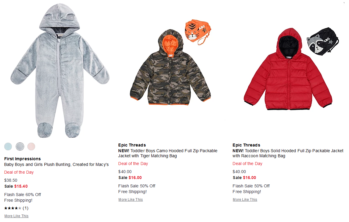 macy's flash sale today coats