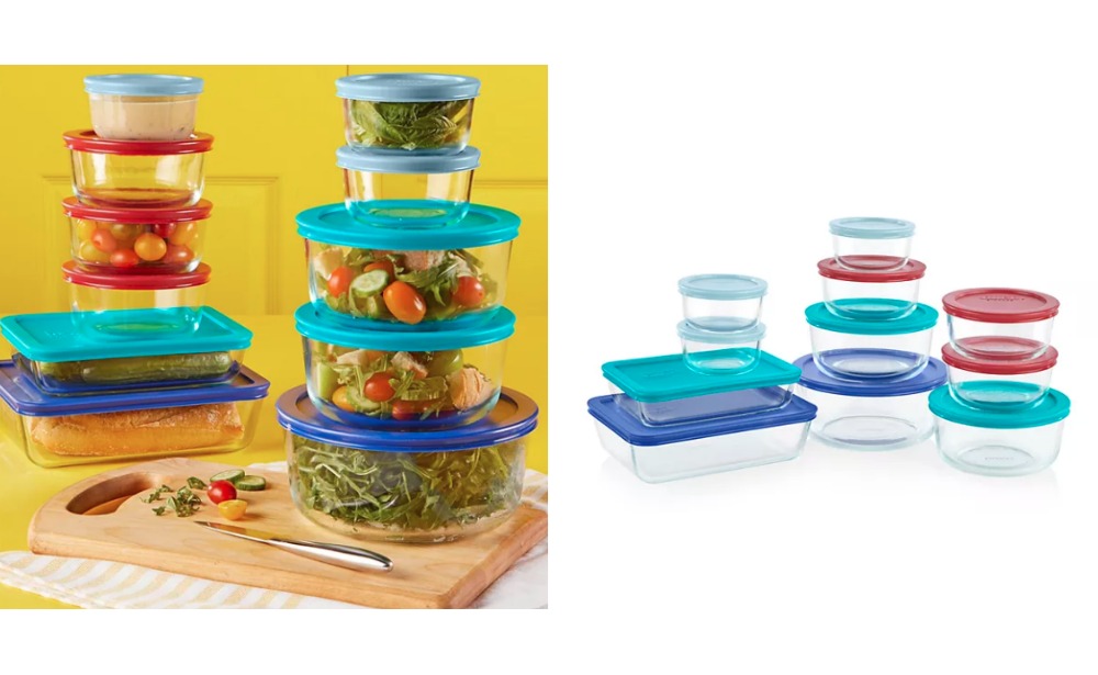 Pyrex 22-pc. Glass Food Storage Set  Glass food storage, Glass food  storage containers, Food storage set