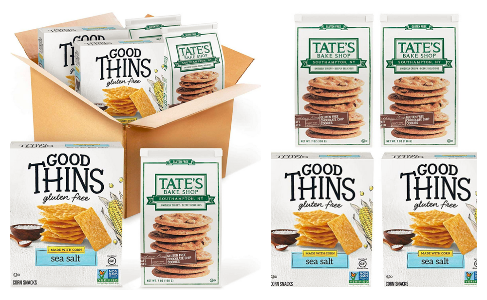Good Thins Sea Salt Corn & Rice Snacks Gluten Free Crackers, 3.5 oz - Pack  of 12