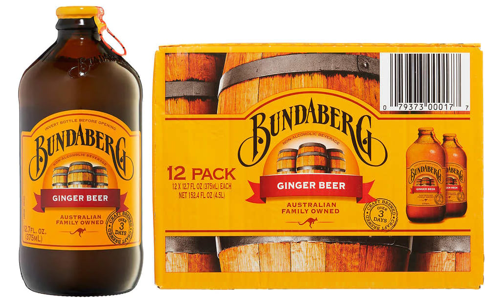 Bundaberg Ginger Beer, 12.7 Fl Oz Bottles, 4 Pack