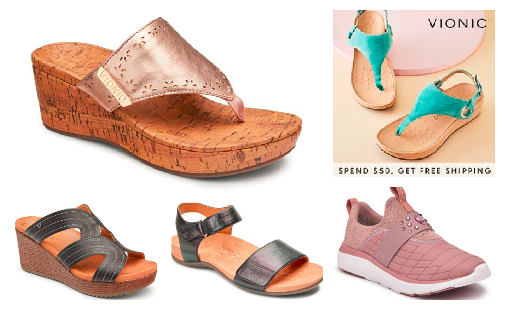 Vionic Footwear up to 70 Off + Extra 15 Off + Free Shipping on 50