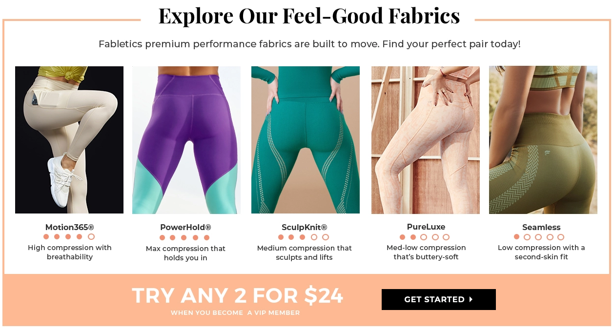 Check out these Fabletics Deals! Get 2 for $24 Leggings and MORE!