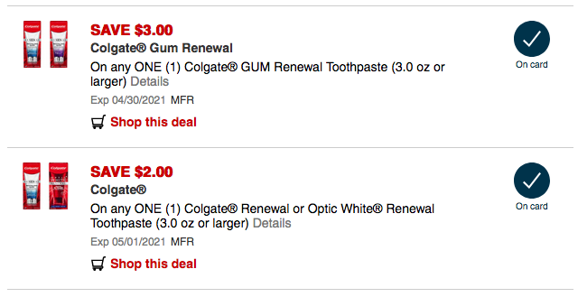 colgate renewal toothpaste coupon