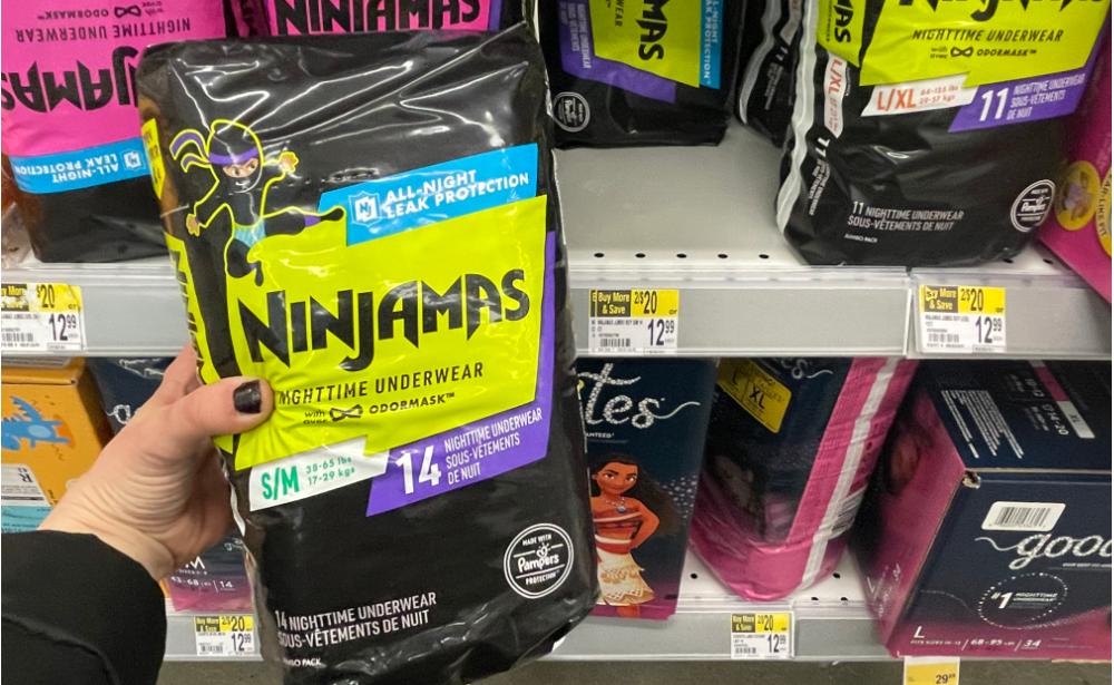 $3.33 Ninjamas Nighttime Underwear Jumbo Packs at Walgreens