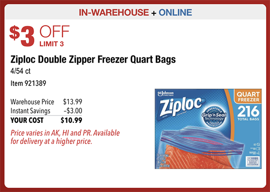 Save on GIANT Double Zipper Freezer Quart Bags Order Online