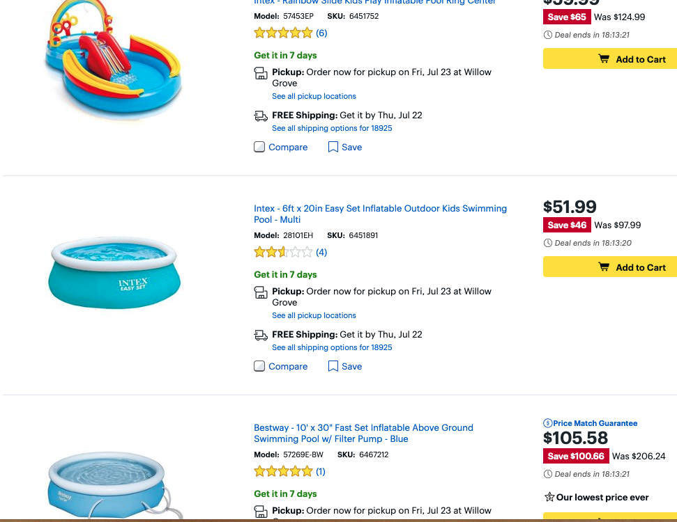 Save Up to 52 on Select Intex Swimming and Wading Pools at Best Buy