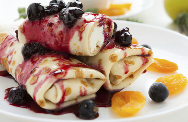 Chocolate Blueberry Crepes Recipe