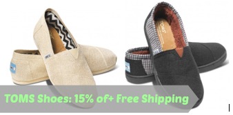 toms 15 off code