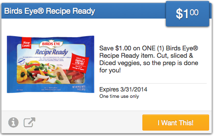 Birdseye Recipe Ready SavingStar