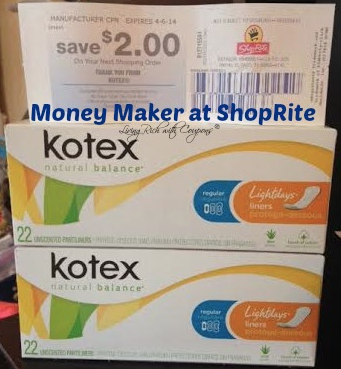 Kotex ShopRite Deal