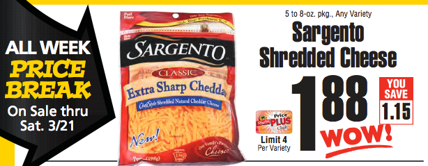 New $0.50/1 Sargento Shredded Cheese Coupon – Only $0.88 At ShopRite ...