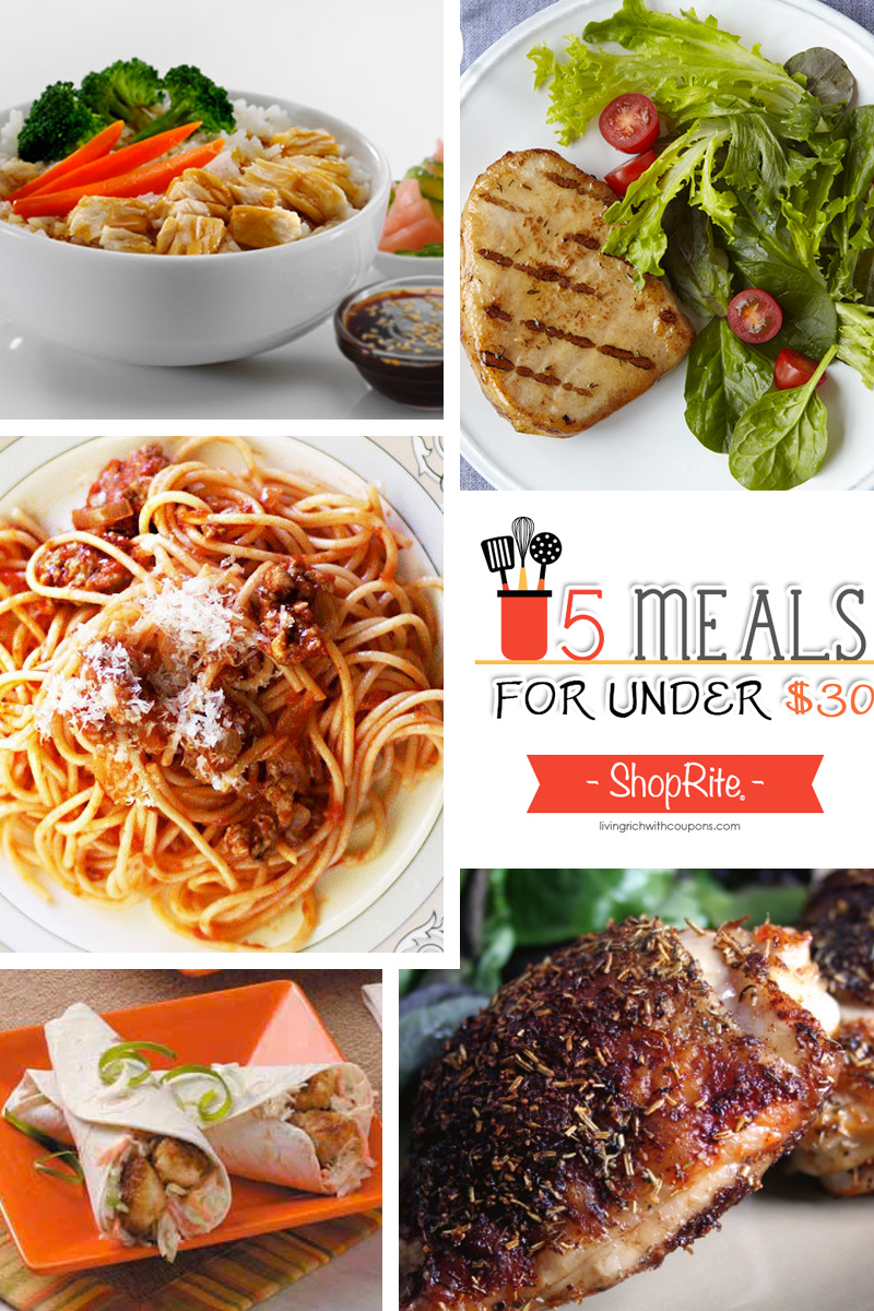 5 Meals for Under $30 at ShopRite