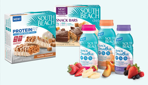 SOUTH BEACH DIET SNACK BARS AND SNACK SMOOTHIES