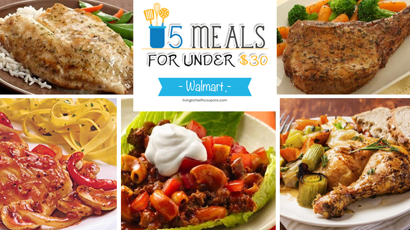 5 Meals for Under $30 at Walmart 