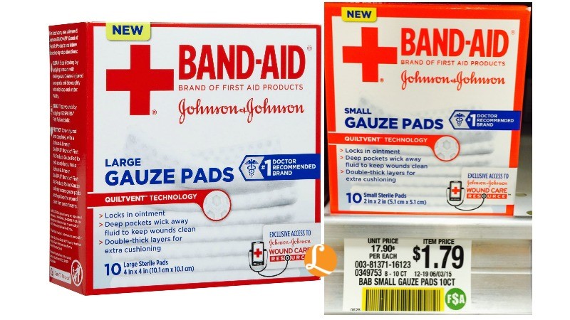 band aid gauze pads