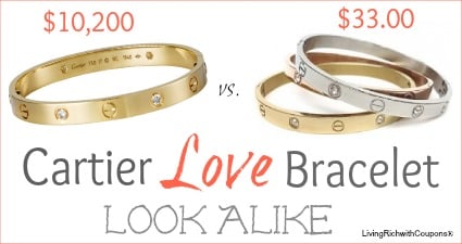 cartier love look alike bracelet
