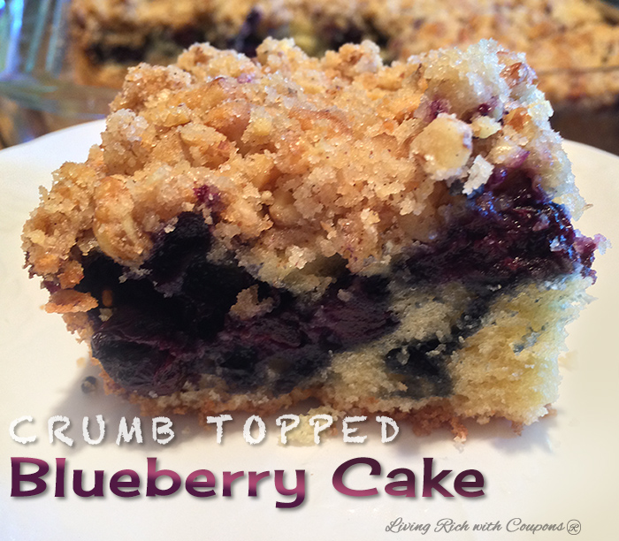 crumb topped blueberry cake