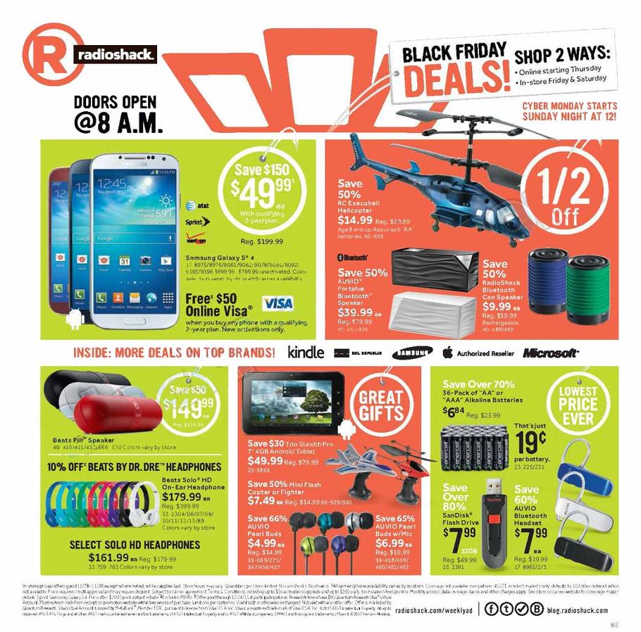 Radio Shack Black Friday Ad 2013