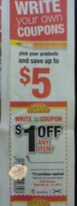 Stop & Shop Write Your Own Coupons