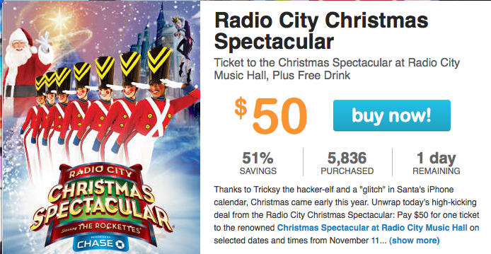 Radio City Christmas Spectacular Discount Tickets 51 Off Living 