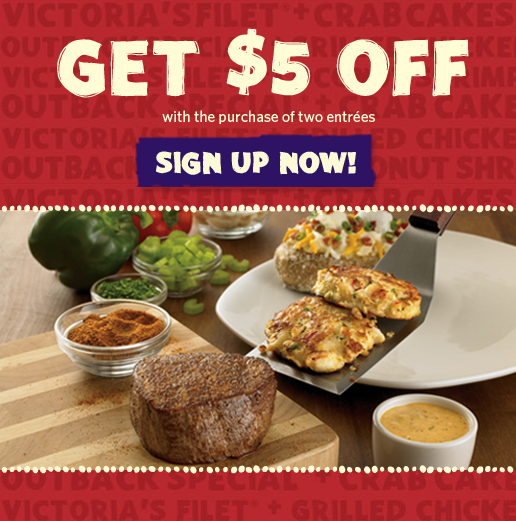 Outback Coupon available for 10 off 2 Entrees! Living Rich With Coupons®
