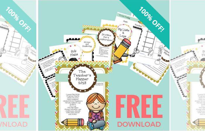 Free Downloadable Teacher Planner from Tools for School Teacher ...