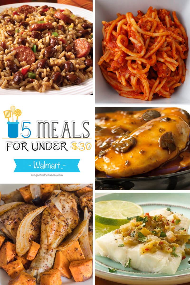 5 Meals for Under $30 at Walmart – Week ending 1/2/16 | Living Rich ...
