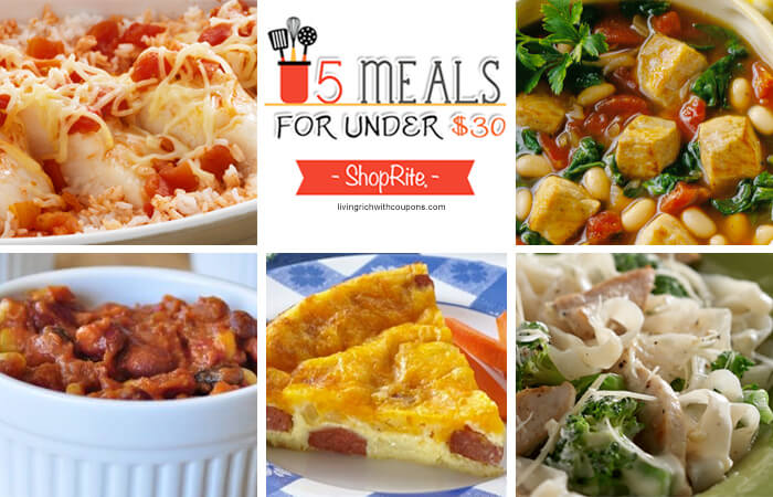 5 Meals for Under $30 at ShopRite – Week ending 2/13/16 | Living Rich ...