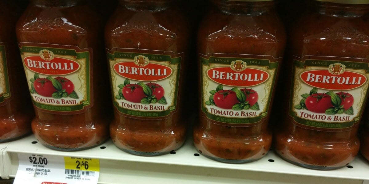 Bertolli Pasta Sauce 0 75 At Walmart Rebate Living Rich With Coupons