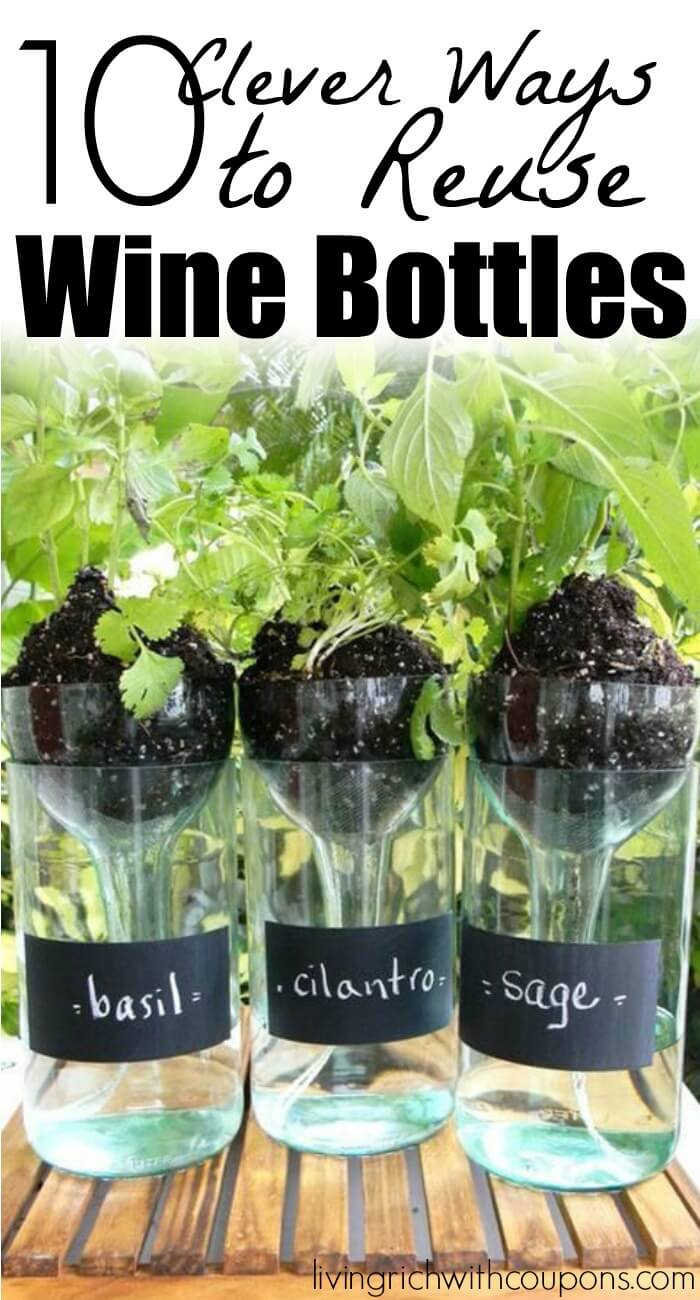 10 Clever Ways to Reuse Your Wine BottlesLiving Rich With Coupons®