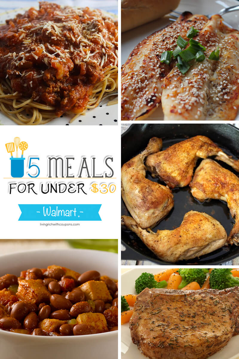 5 Meals for Under $30 at Walmart – Week ending 3/4/17 | Living Rich ...