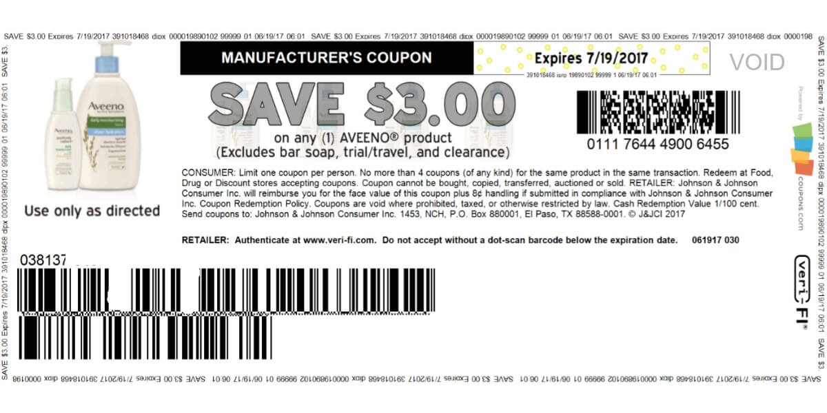 Hot 3.00 Aveeno Coupon! Print Today!Living Rich With Coupons®