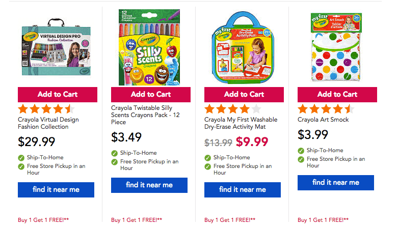 Toys R Us Buy 1 Get 1 Free Crayola Color Wonder School Supplies