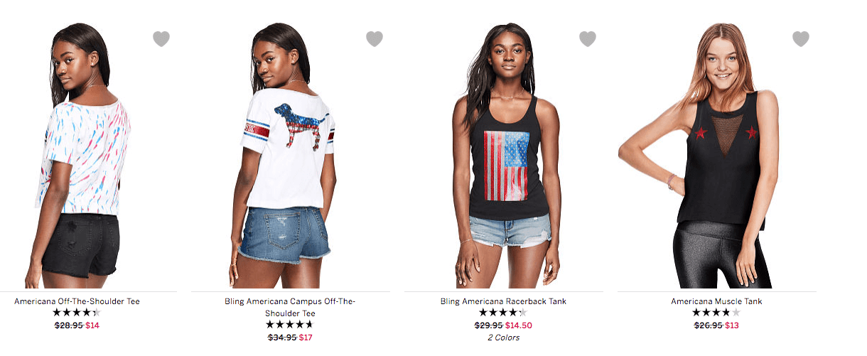 50% Off PINK Americana Tees + Tanks | Living Rich With Coupons®