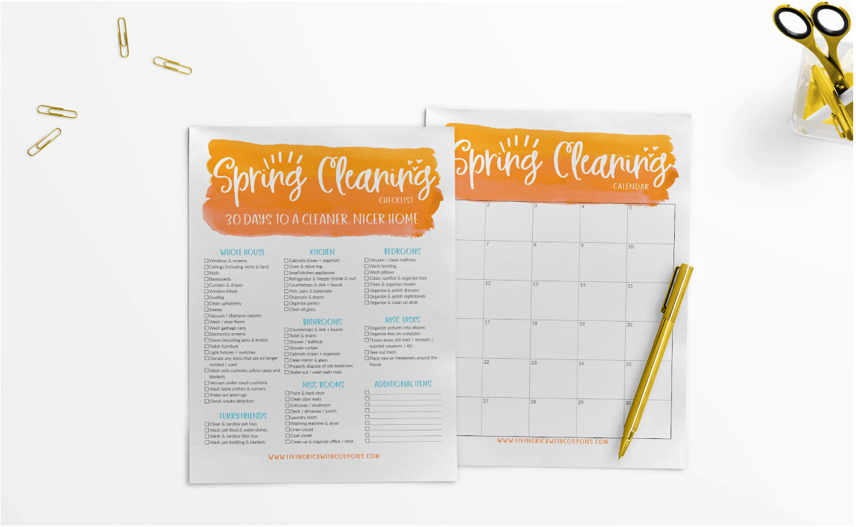 Spring Clean in 30 Schedule