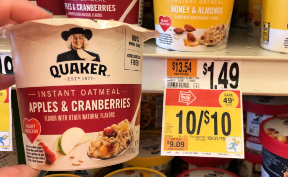 Quaker Instant Oatmeal Express Cups just $0.33 at Stop & Shop! {Rebate ...