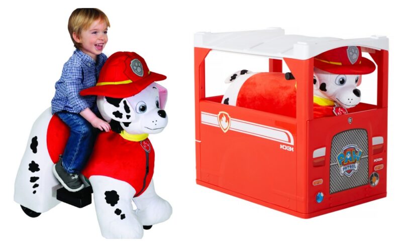 paw patrol 6 volt ride on plush