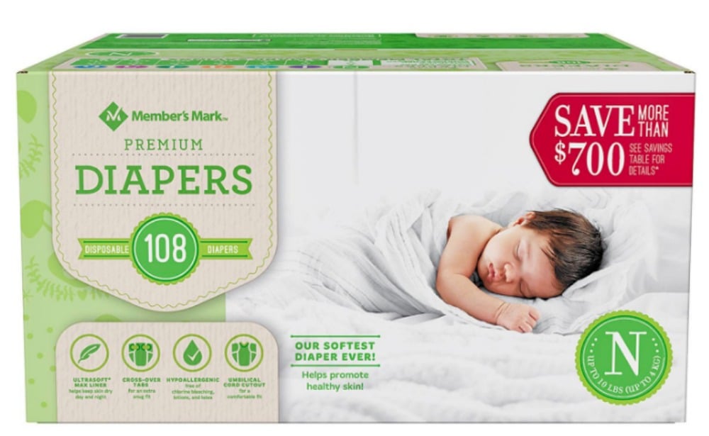 Member’s Mark Premium Diapers Boxes as Low as $6.98 Shipped at Sam’s ...